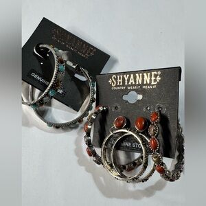 Shyanne Silver and Turquoise Bracelet Set